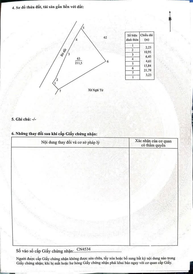 Bán đất 211m² Mỹ Thạnh Trung, Tam Bình, Vĩnh Long sổ hồng sẵn sàng