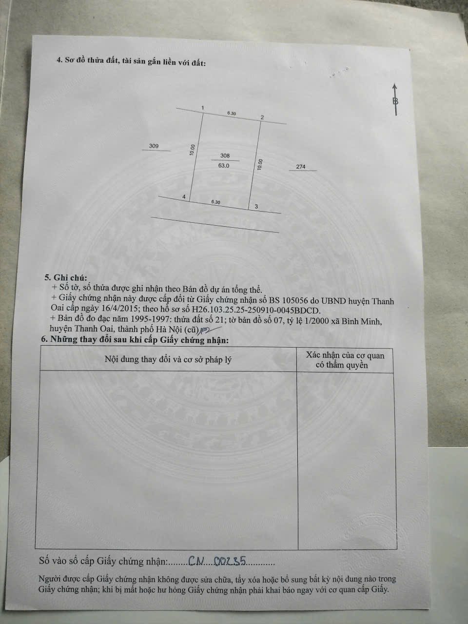 Mảnh đất vuông vắn 63m² tại Bình Minh, Ứng Hòa - cơ hội an cư và đầu tư hấp dẫn