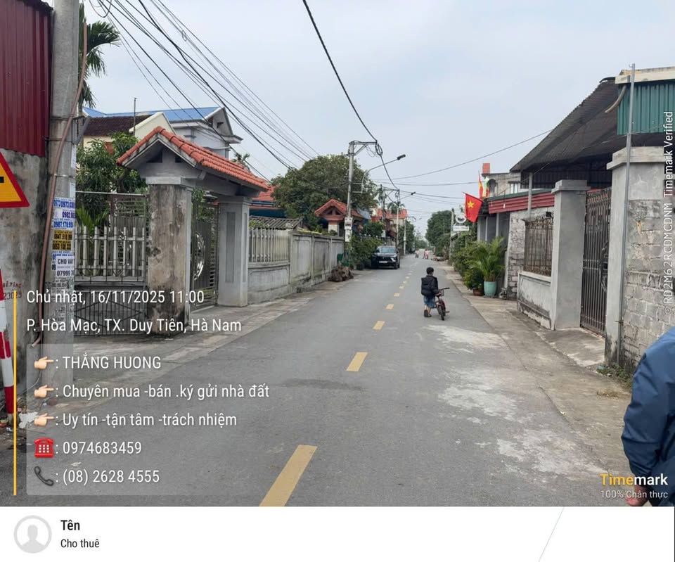 Bán đất lô góc trục chính chợ Quan Nha, Kim Bảng, Hà Nam - 155m2