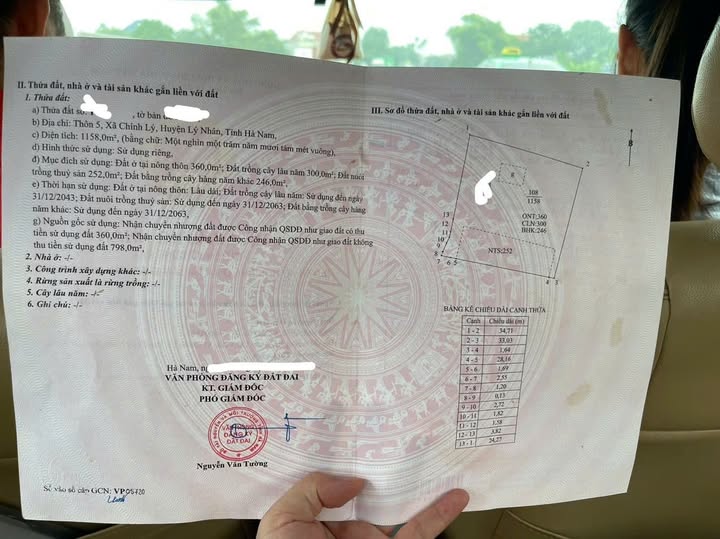 Bán đất Hà Nam 1158m2, thích hợp làm biệt phủ, giá mềm