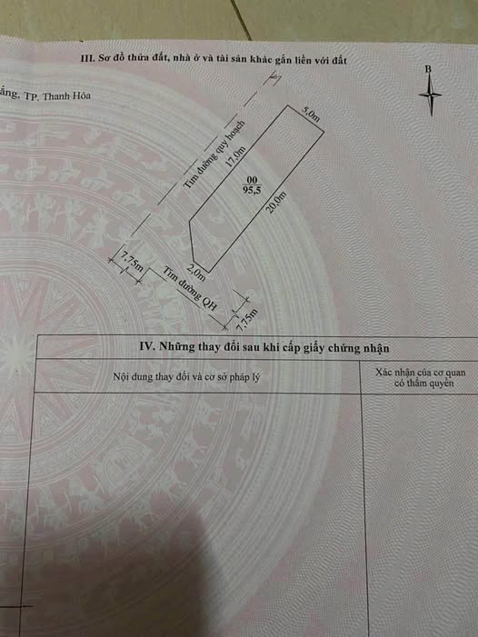 Đất vàng Thắng, Thanh Hóa, gần trường mầm non, ngang 5m
