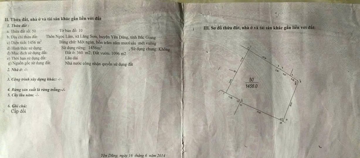 Vườn tại Ngọc Lâm, phường Tân An, diện tích 1456m2