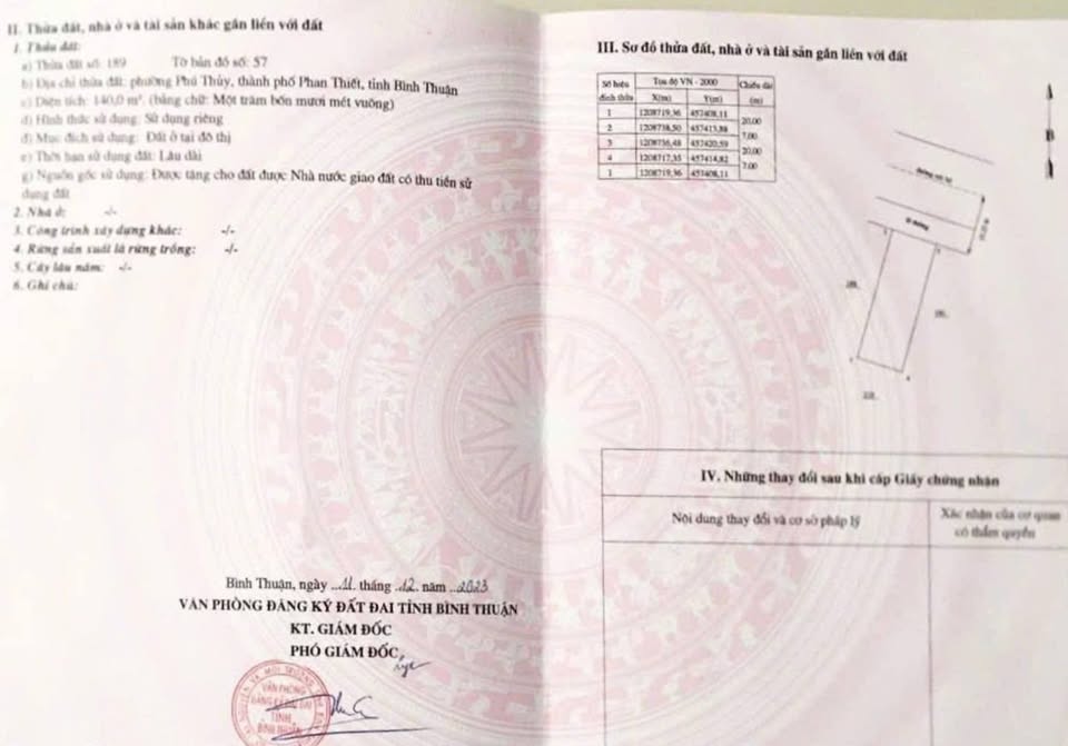 Đất nền vuông vức, hướng Đông Bắc tại Khu Ocean Dunes, Phan Thiết