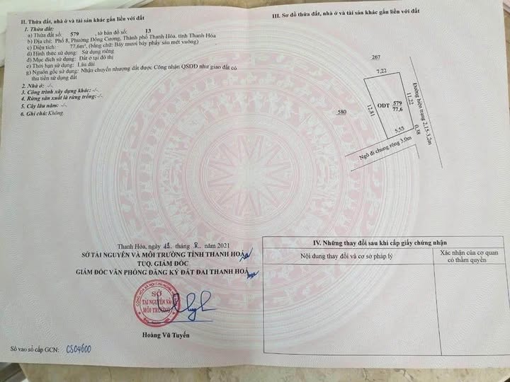 Siêu phẩm đất nền đầu ve tại phường Đông Cương, thành phố Thanh Hóa, diện tích 76m2