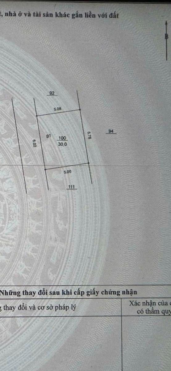 Đất đầu phố Tam Trinh, gần Timecity, Hai Bà Trưng, mặt tiền 6m, ô tô cách 5m