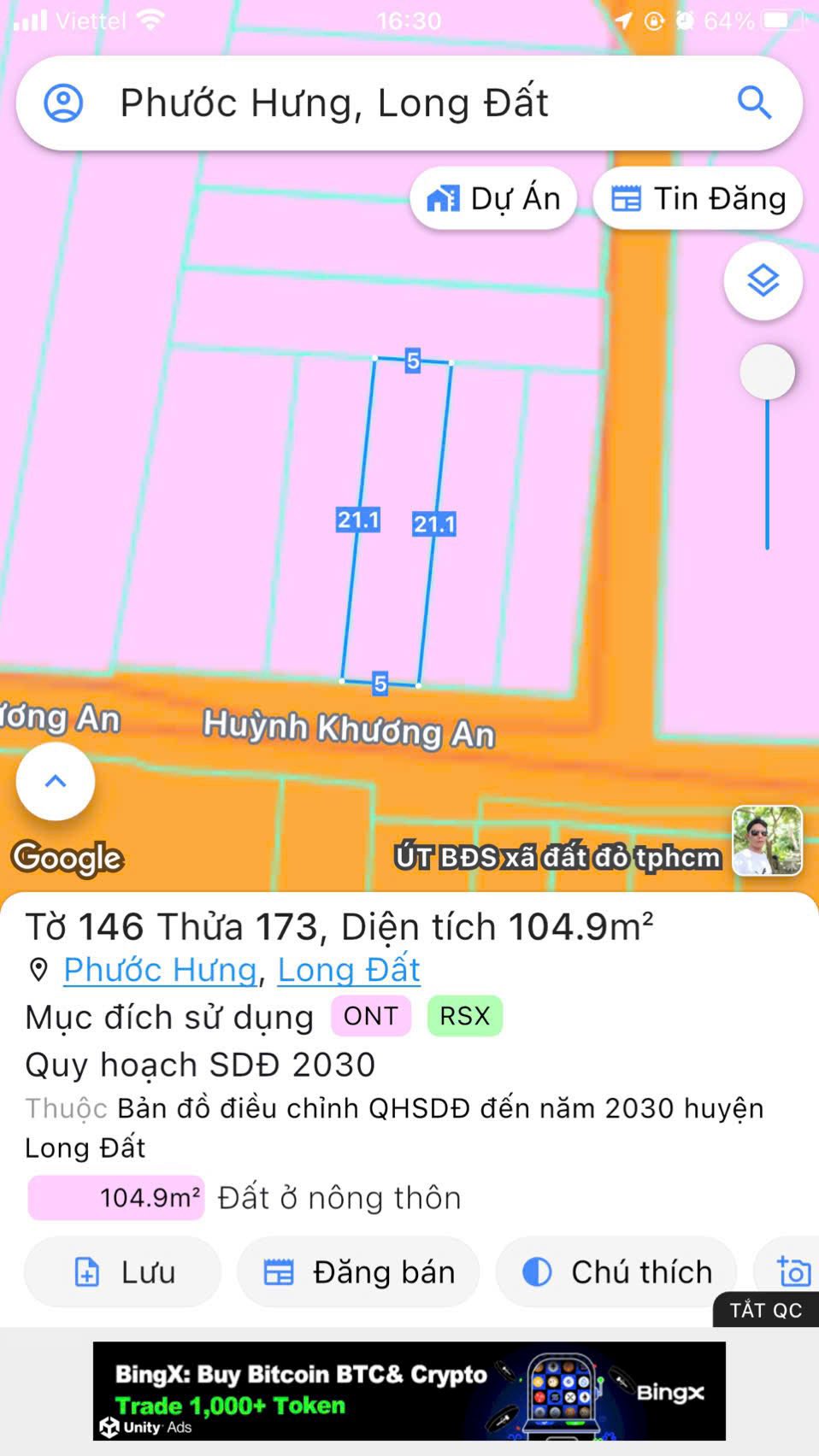 Siêu phẩm đất mặt đường Huỳnh Khương An, xã Long Hải, Tỉnh Bà Rịa