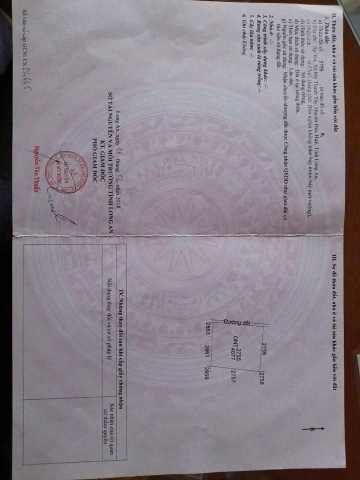 Bán đất Long An: 4077m2 full thổ cư, vuông vức, tiềm năng cao tại Đức Huệ