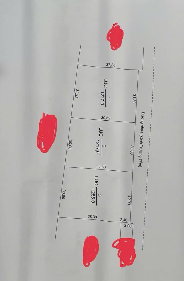 Bán 1200m2 đất mặt tiền đường nhựa kênh Trường Tiền, Thoại Sơn, An Giang