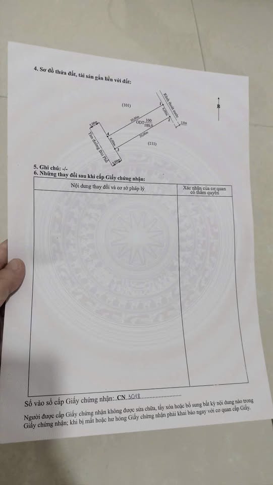 Bán đất mặt đường Bùi Phổ, Dương Kinh, 180m2, ngang 6m, giá 4 tỷ