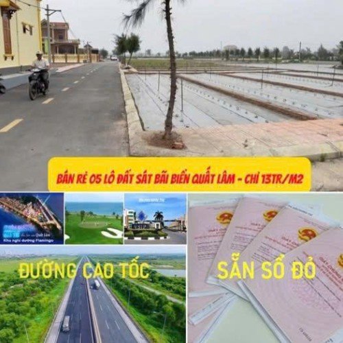 Bán đất 100m² trục chính Quất Lâm, cách biển 100m, mặt tiền 5.5m