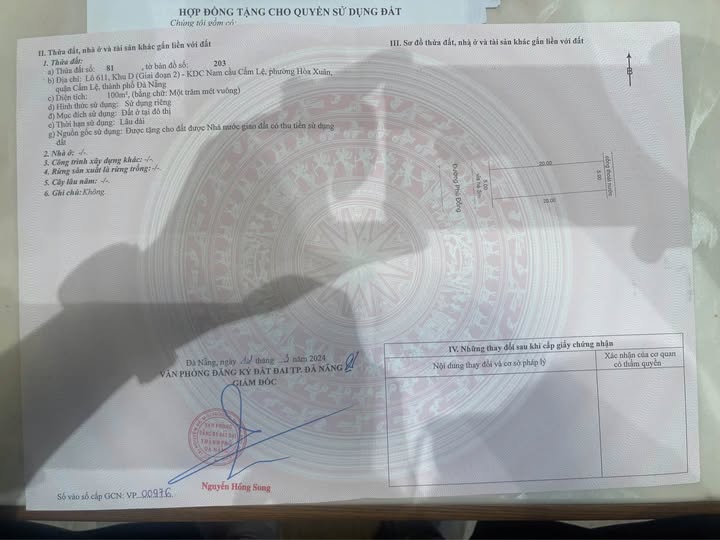 Mảnh đất hướng Tây 100m2, gần chợ Miếu Bông, Đà Nẵng