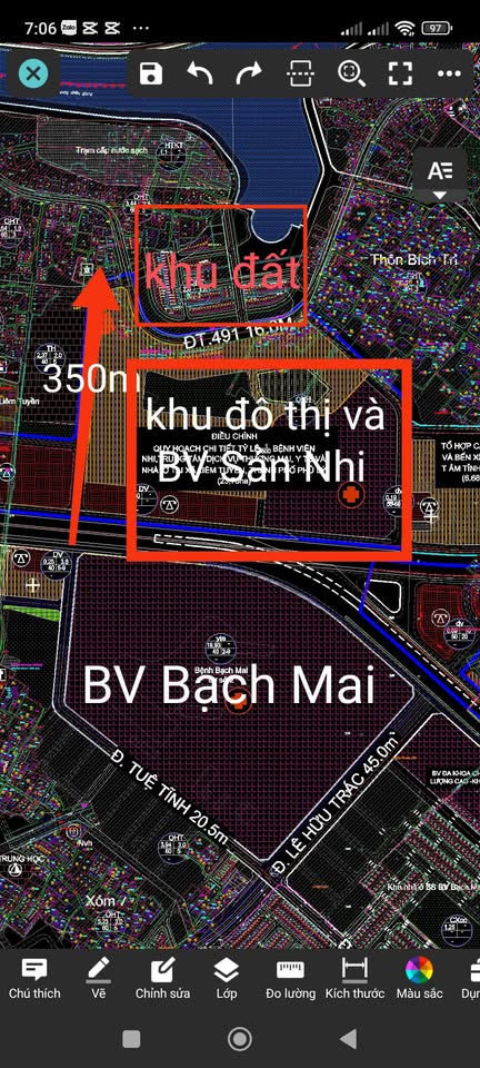 Bán đất đấu giá trục chính đối diện Bệnh viện Bạch Mai, 100m2, mặt tiền 5m, hướng nam