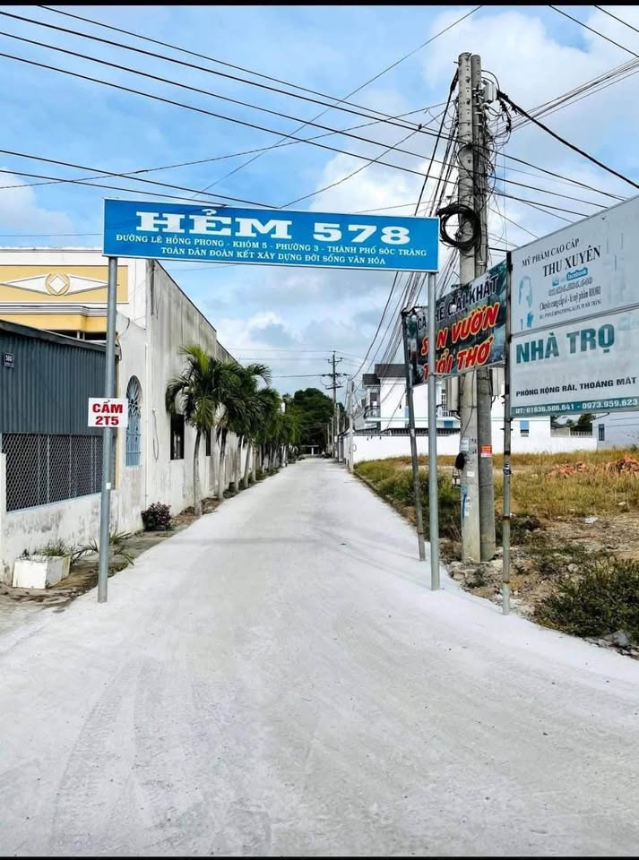 Cơ hội sở hữu ngay nền đất cực đẹp tại hẻm 578 Lê Hồng Phong, Phường 3