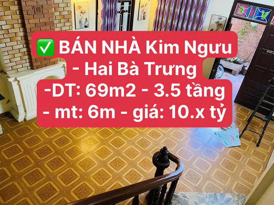 Bán nhà Kim Ngưu, Hai Bà Trưng - Lô góc 69m2, 3.5 tầng, mặt tiền 6m, 10 tỷ