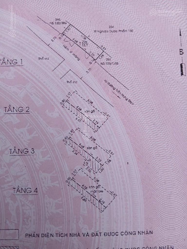 Bán nhà: 5 tầng / Trần Hưng Đạo Q.1 (4PN+4WC) = 4.15 tỷ TL
