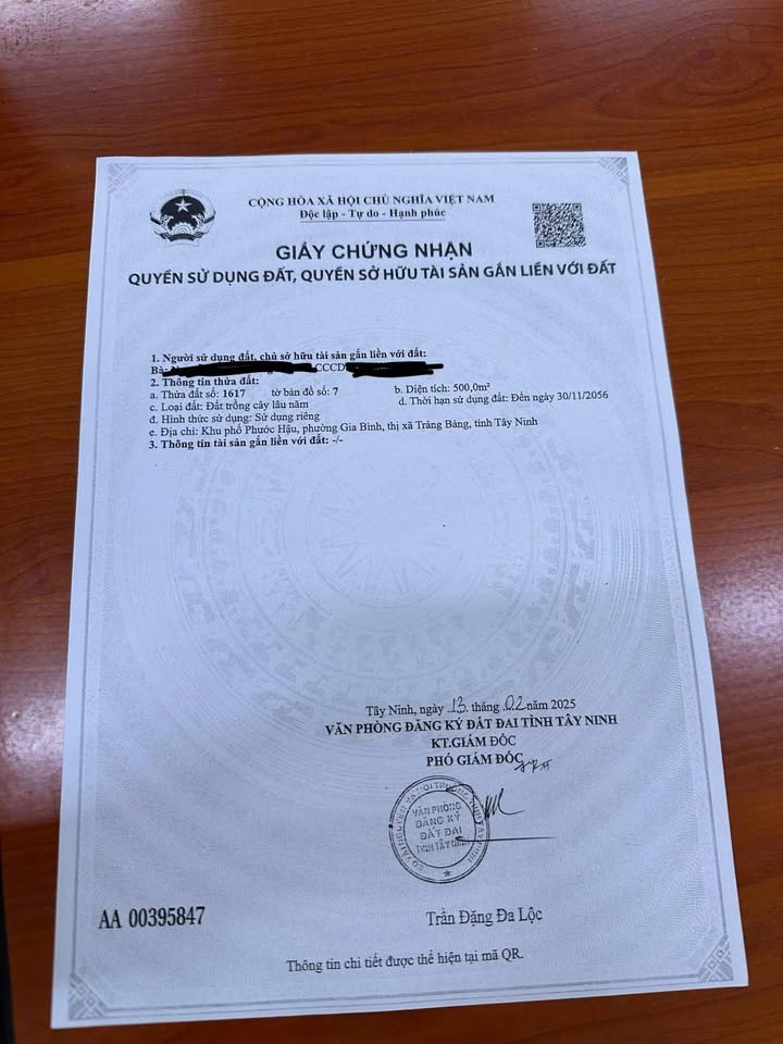 Cần bán gấp lô đất đẹp, vuông vắn, nở hậu 12m với kích thước 11mx45m