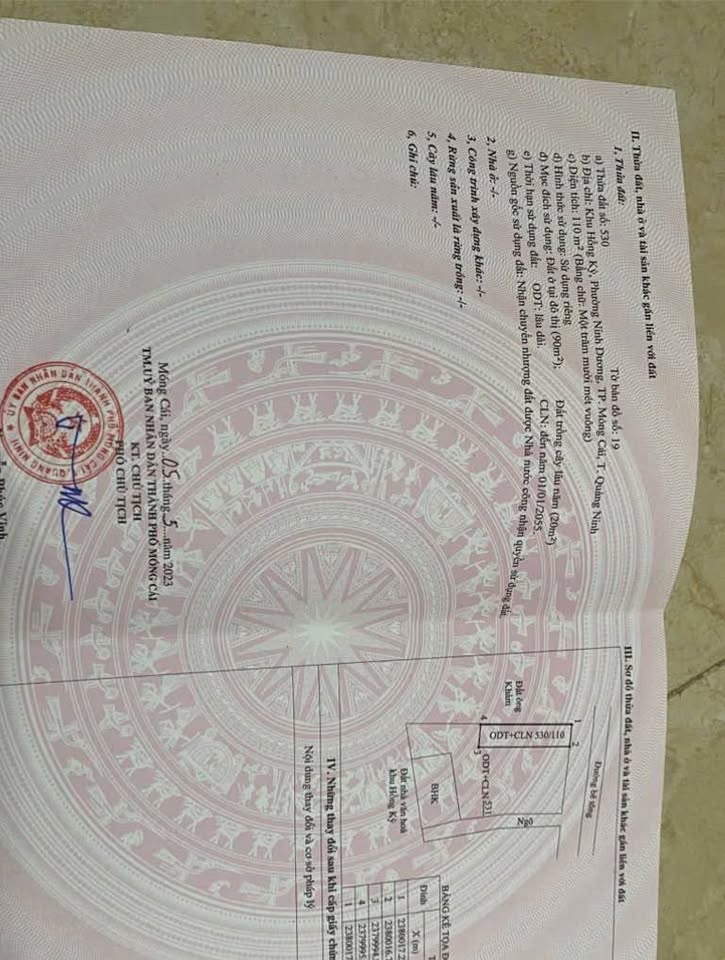 Bán đất 110m2 hướng Đông Nam, ô tô tránh, Móng Cái, Quảng Ninh