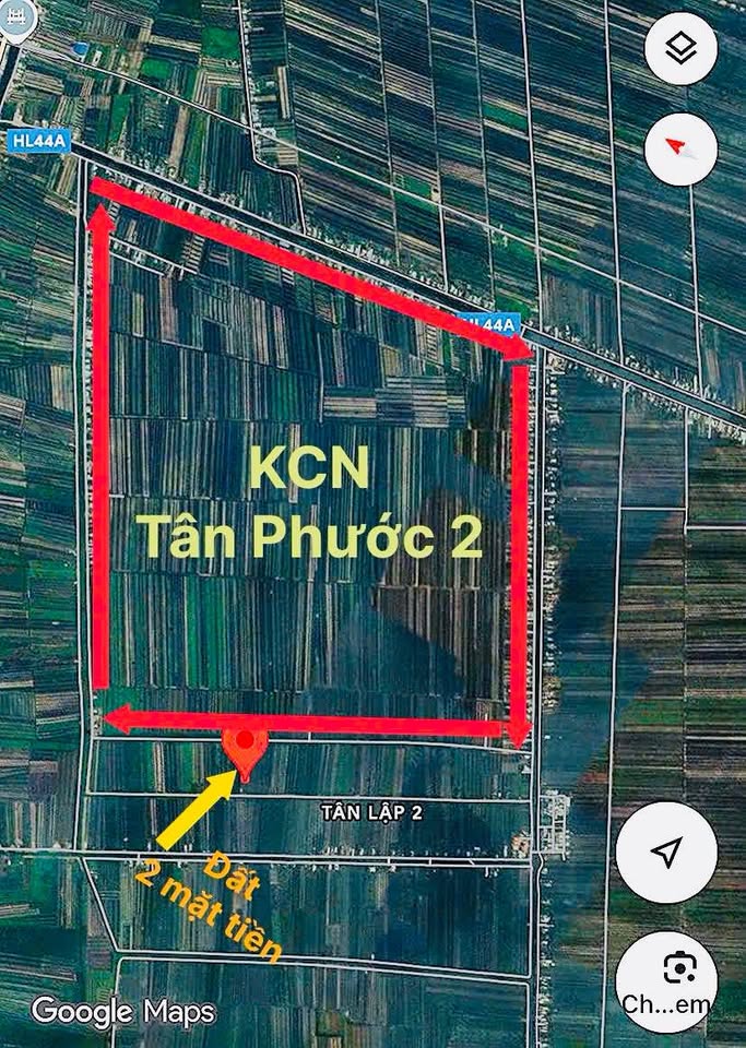 Cơ hội sở hữu ngay lô đất đẹp với 2 mặt tiền rộng rãi, tọa lạc tại xã Tân Lập 2