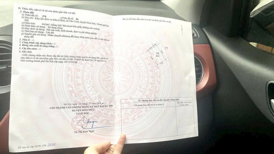 Đất vàng Vân Canh 64m2 mặt tiền rộng 6,4m