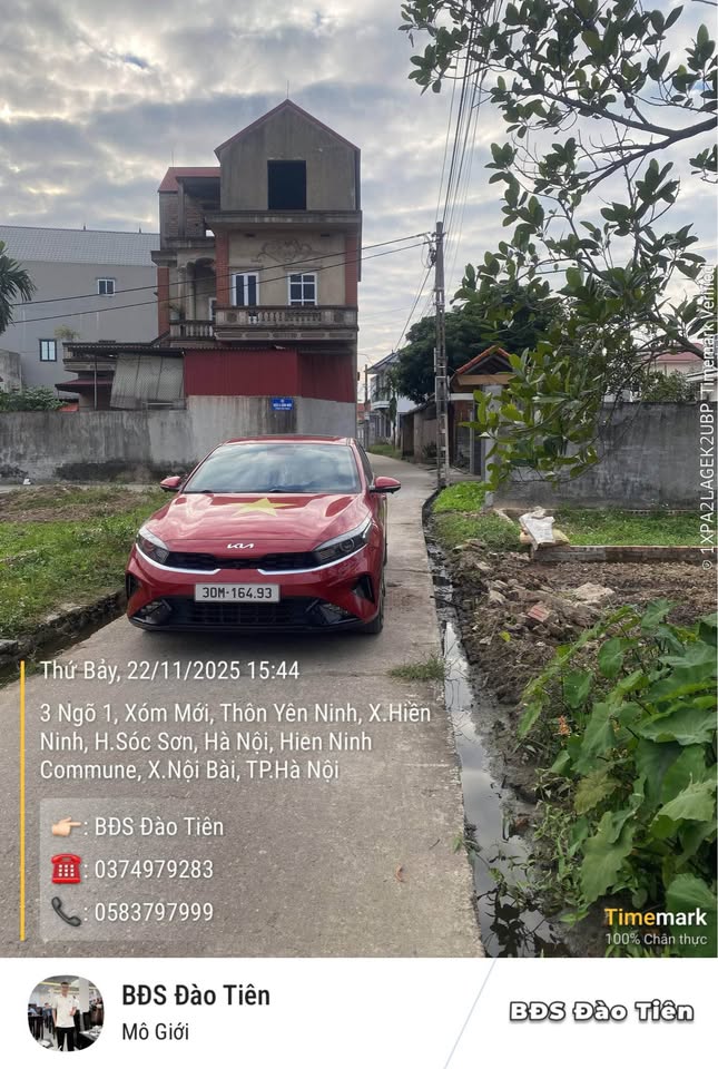 Đất Yên Ninh, Nội Bài, đường thông ô tô, đầu tư đón trục chính