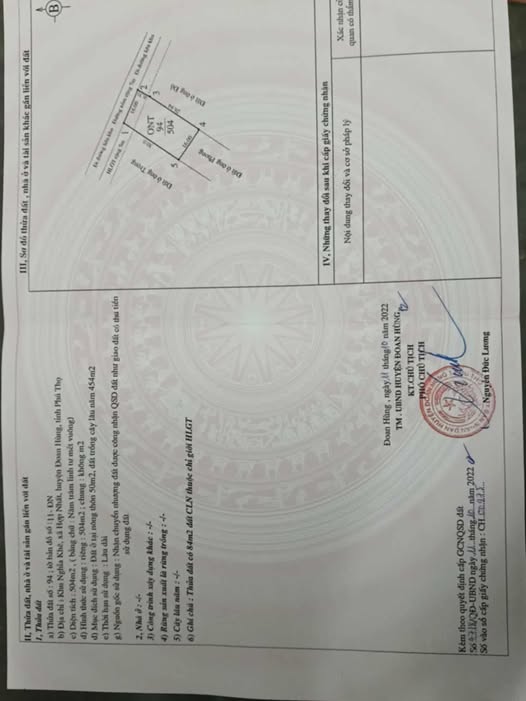 Cơ hội sở hữu ngay 504m2 đất thổ cư bám mặt đường 7m tại khu Nghĩa Khê, xã Hợp Nhất