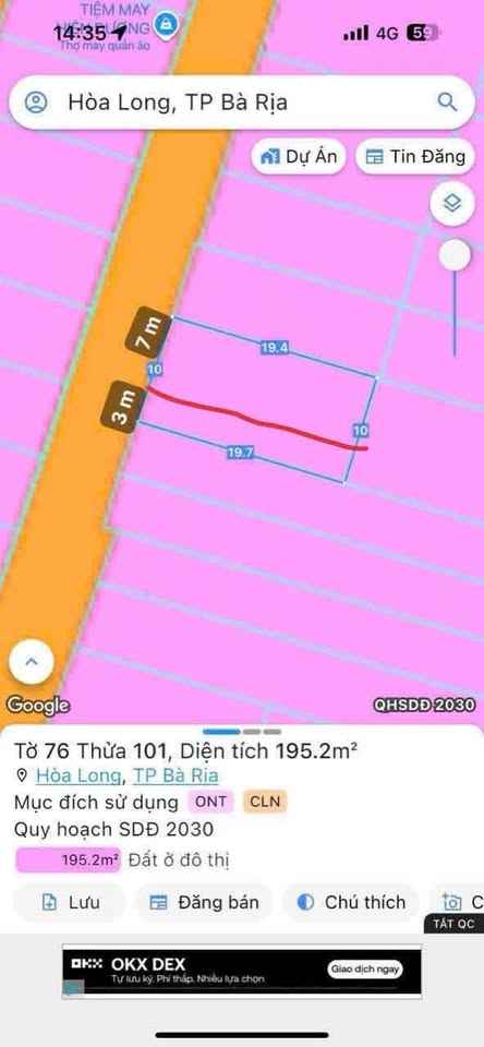 Siêu phẩm đất nền khu nhà hàng Lan Anh cũ, nằm trên nhánh đường số 3, Hòa Long, Bà Rịa - Vũng Tàu