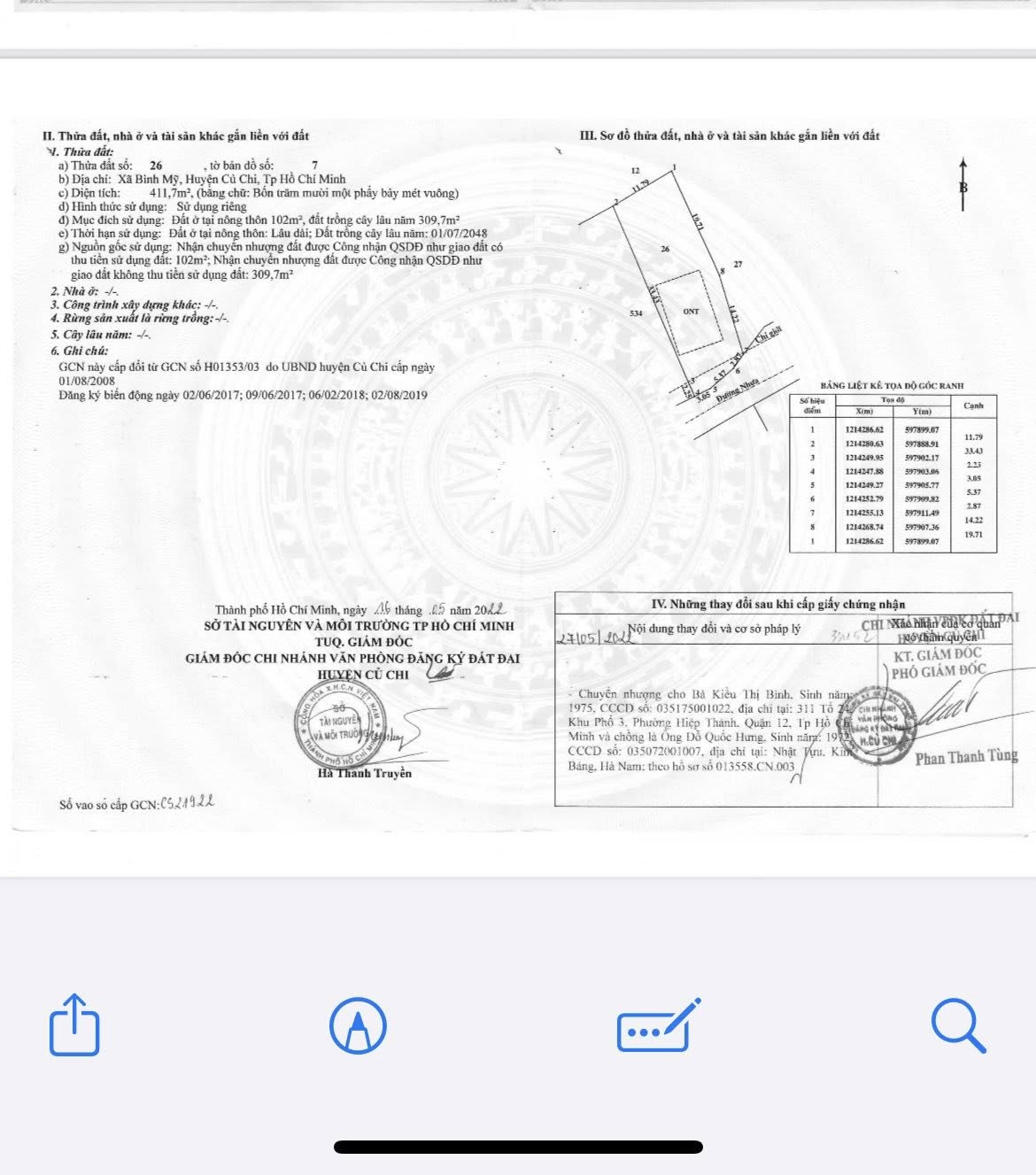 Đất Củ Chi sổ đỏ 411m², nhà cấp 4 xinh, gần sông mát rượi, giá 5,5 tỷ chốt