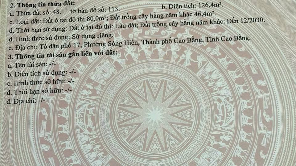 Đất vàng Thục Phán 126,4m2 vuông vắn, mặt tiền 7m, ô tô tận cửa, chỉ 1,1 tỷ