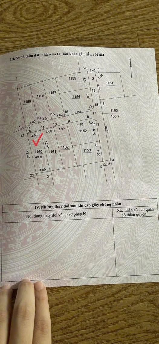 Bán đất trung tâm Thường Tín, 48.8m² mặt tiền 4m, gần chợ và trường học