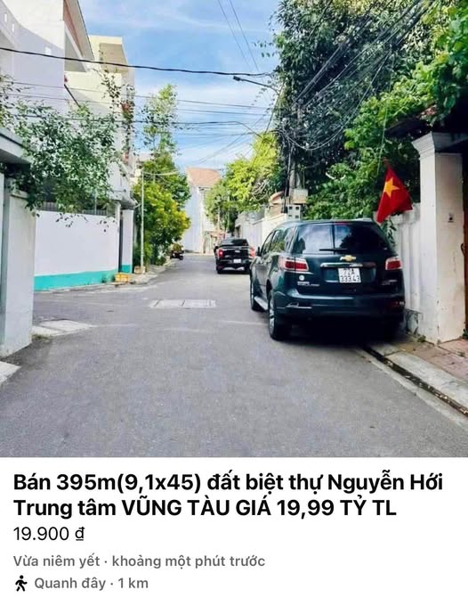Cần bán lô đất biệt thự tuyệt đẹp tại đường Nguyễn Hới, Phường 8, Thành phố Vũng Tàu
