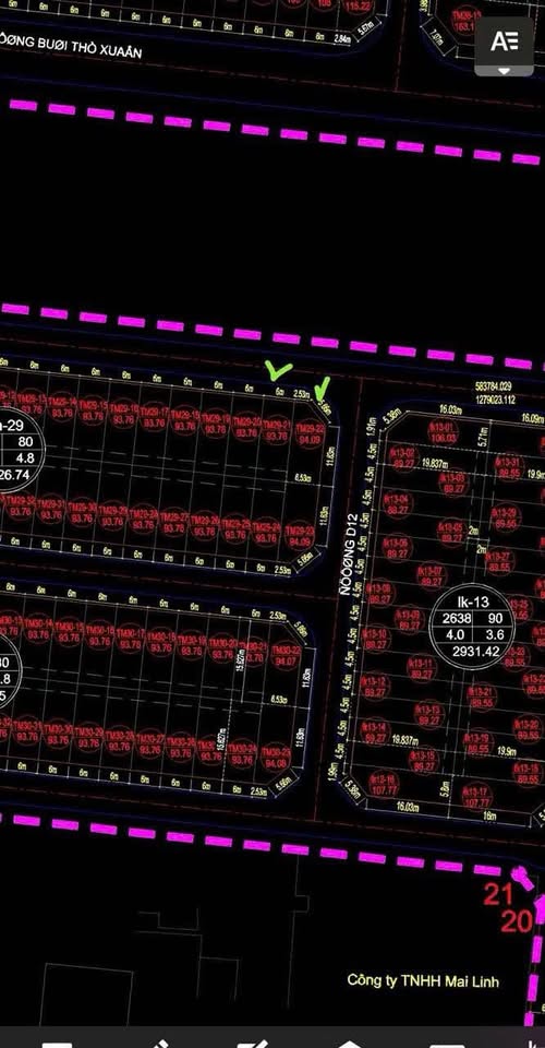 Cơ hội sở hữu cặp góc K2 - TM29-21,22 với diện tích lên đến 188m2, mặt tiền rộng 12.5m, hướng Đông Bắc