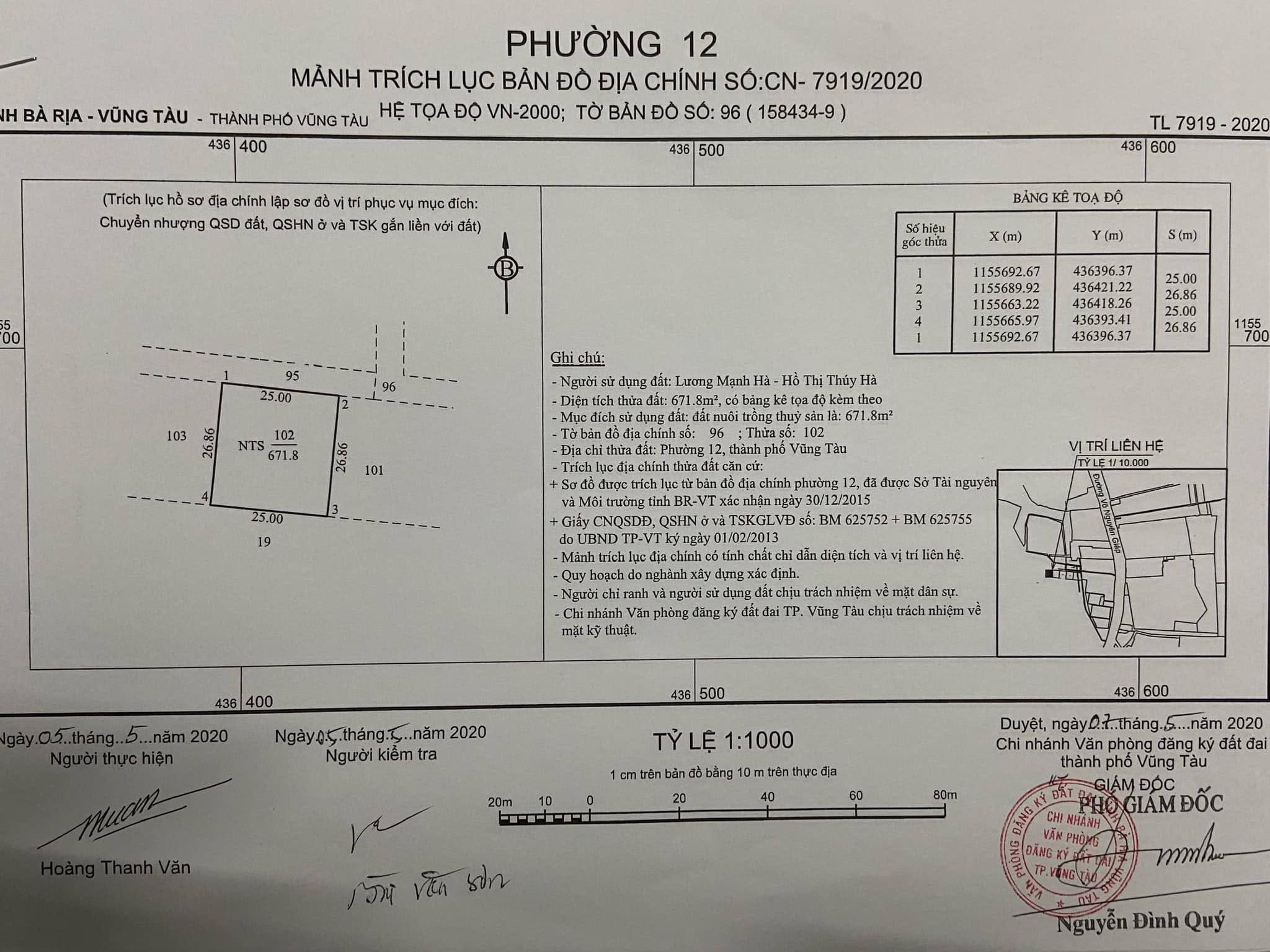 Chính chủ gửi bán lô đất siêu đẹp tại phường 12, thành phố Vũng Tàu