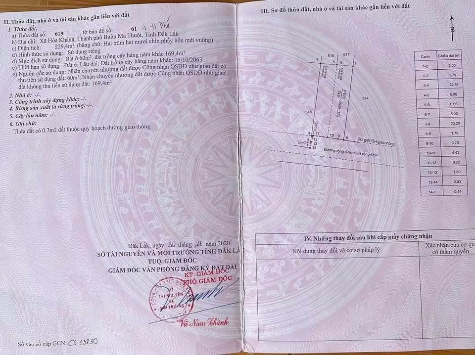 Đất vàng Buôn Ma Thuột 10x22m, thổ cư 60m2, giá sốc chỉ 595 triệu