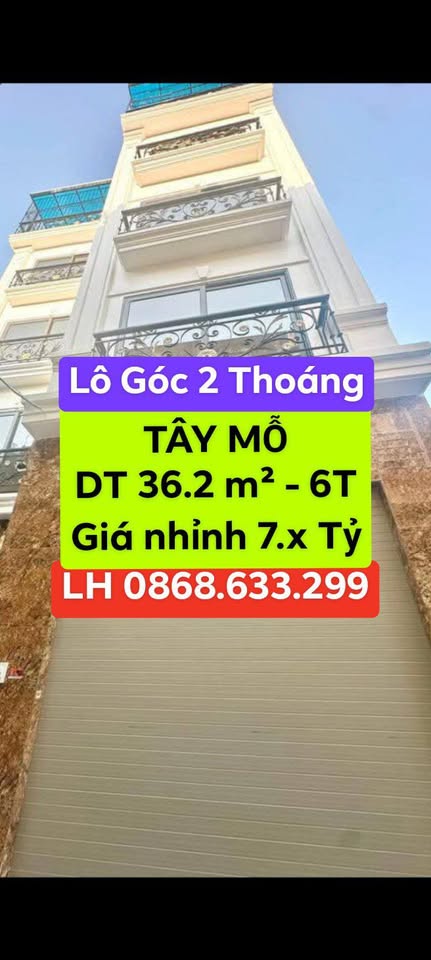 Nhà Tây Mỗ 36,2m² lô góc 2 thoáng, ô tô đỗ cửa, gần đại lộ Thăng Long, giá hời