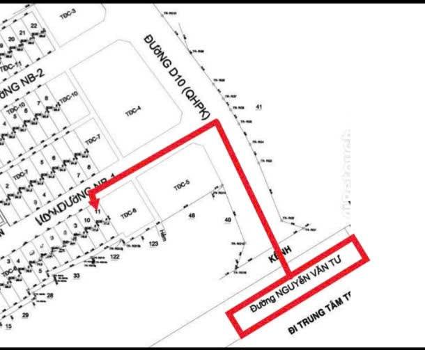 Mảnh đất tái định cư vuông vắn, diện tích 77m2 tọa lạc tại phường Bến Tre, tỉnh Bến Tre