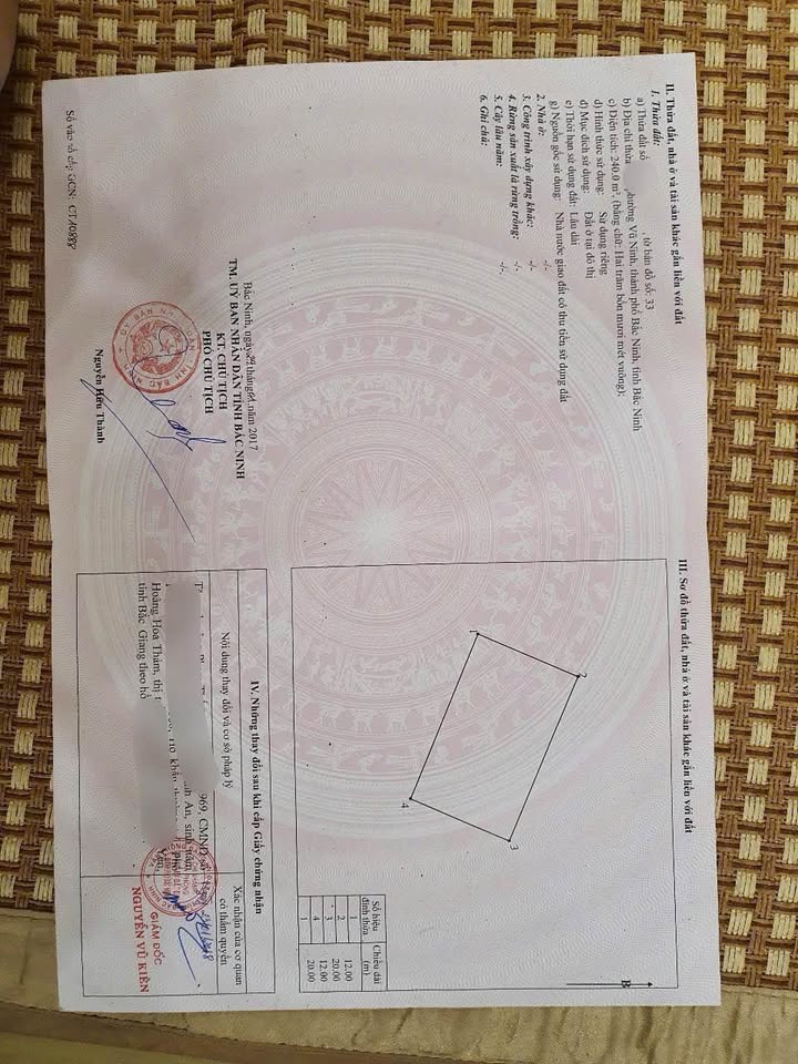 Biệt thự 240m2 sổ đỏ sẵn sàng, mặt tiền 12m, giá hợp lý nhất thành phố Bắc Ninh cũ