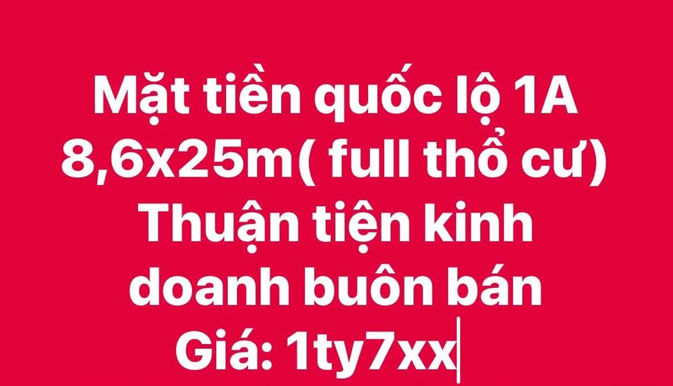 Đất mặt tiền Quốc Lộ 1A, Quảng Trị cơ hội đầu tư sinh lời không tưởng