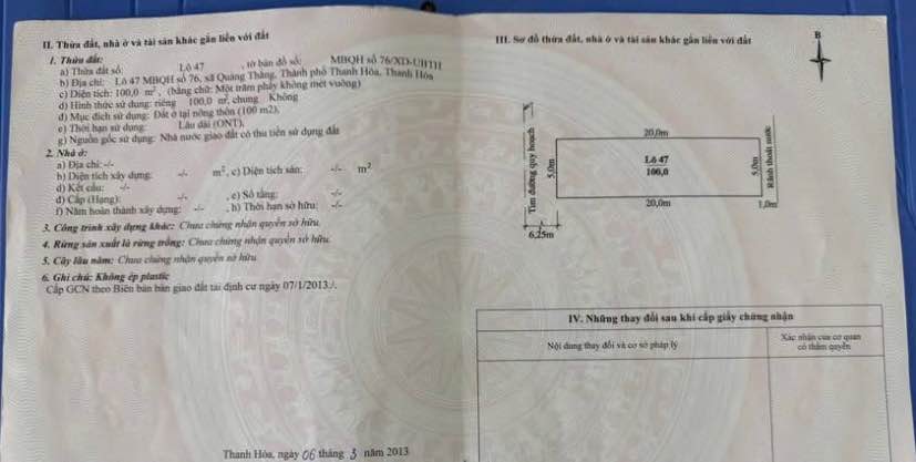 Đất đầu ve siêu lợi nhuận, 200m2 mặt tiền 10m tại Quảng Thắng, Thanh Hóa