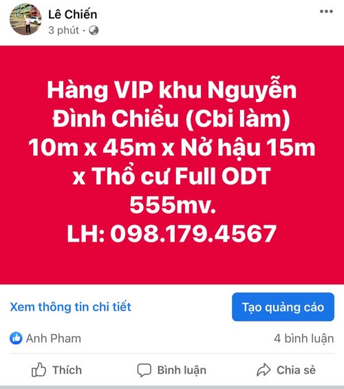 Mảnh đất vàng 10m x 45m, nở hậu 15m, thổ cư 555m² tại Đắk Lắk