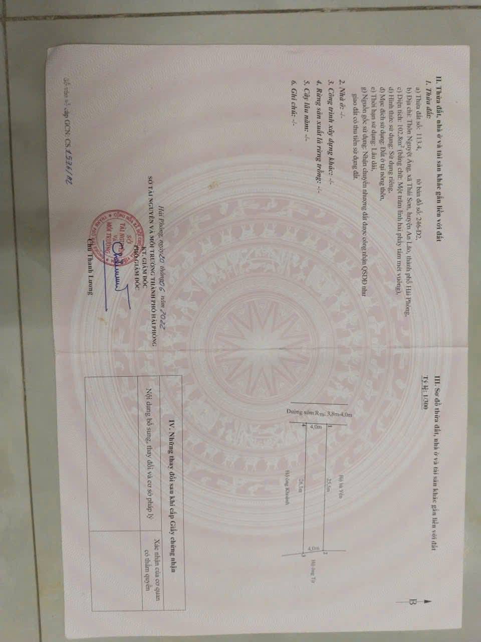 Bán đất An Lão, vị trí đắc địa, đường thông, gần ngã 5 Kiến An