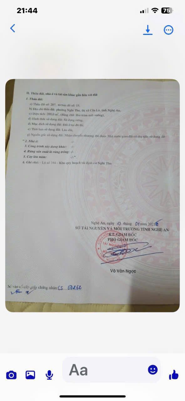 Bán đất Nam Phượng, Nghi Thu, 200m2, mặt tiền đẹp, giá tốt