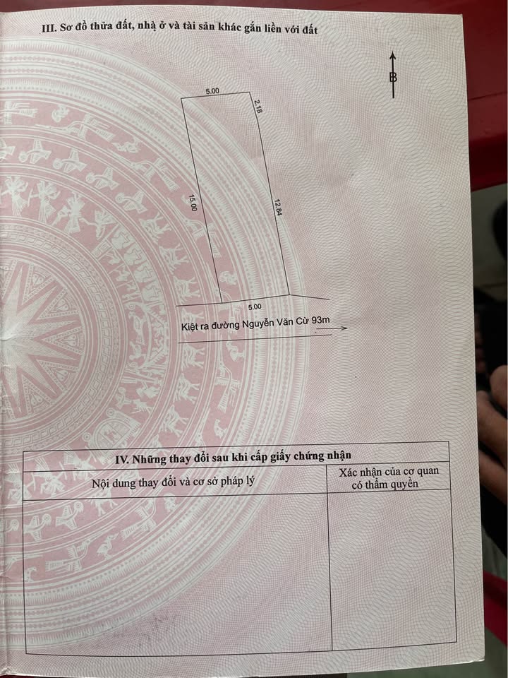 Đất kiệt Nguyễn Văn Cừ, ngang 5m, sổ vuông vắn, giá mềm mại