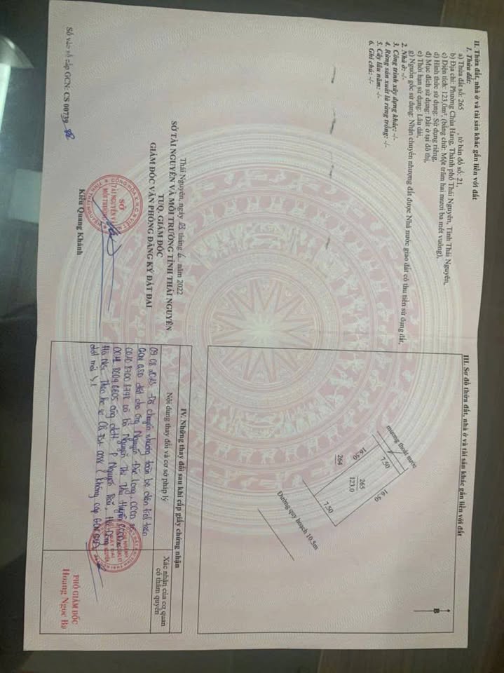 Đất vàng trung tâm Thái Nguyên, mặt tiền 7.5m, đầu tư sinh lời