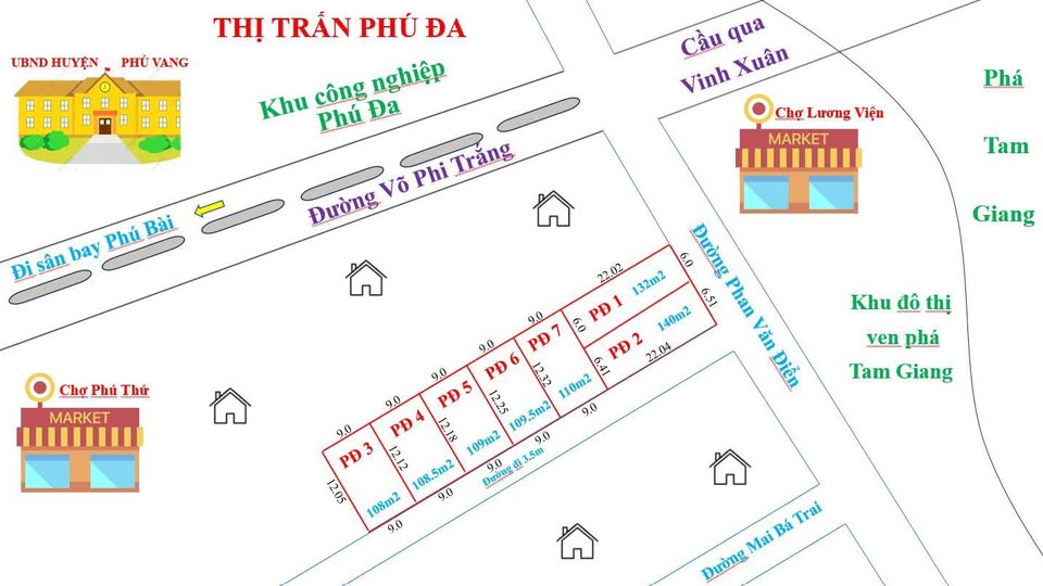 Đất vàng Phú Đa 108m2, giá siêu mềm chỉ 395 triệu, sổ đỏ trao tay