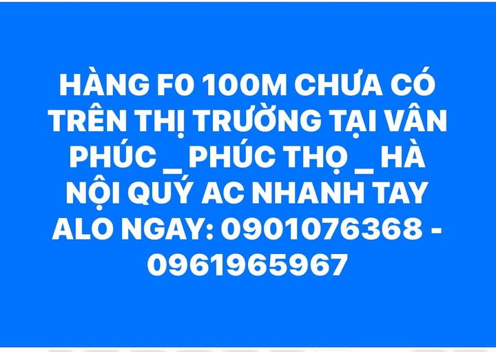 Đất vàng Vân Phúc 100m2, giá hời, cơ hội vàng