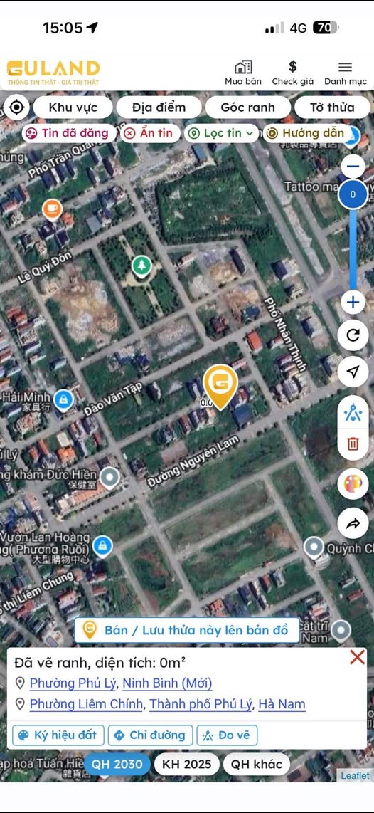 Bán đất 92m2 mặt tiền 5m hướng Bắc tại Khu trường chuyên Biên Hòa, Phủ Lý