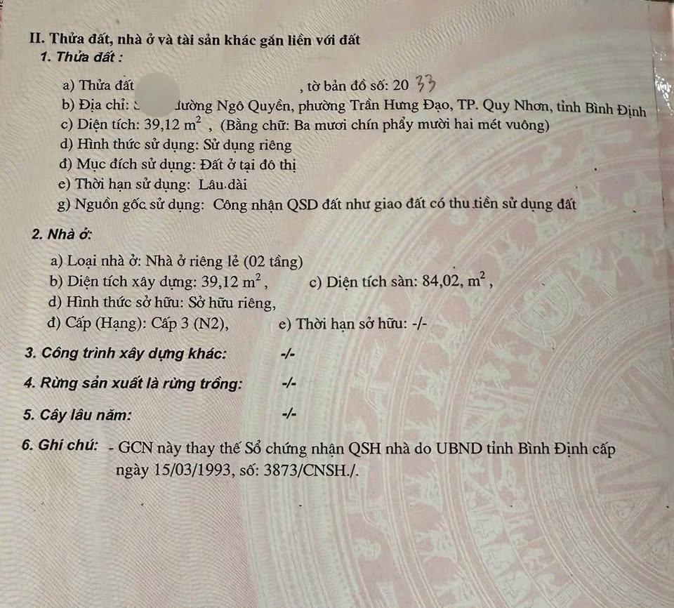 Cặp nhà mặt tiền Ngô Quyền, Quy Nhơn, kinh doanh đỉnh chóp