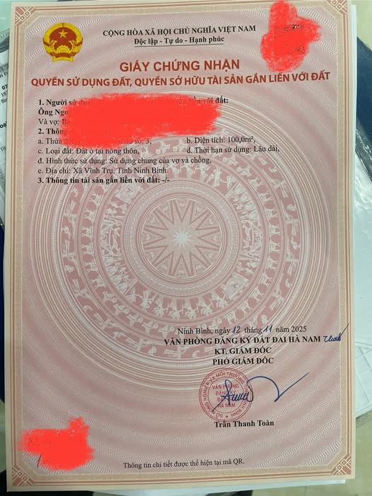 Chính chủ gửi bán lô đất vuông vắn, sổ đỏ mới tinh thơm mùi mực tại khu đô thị Hà Phương 2