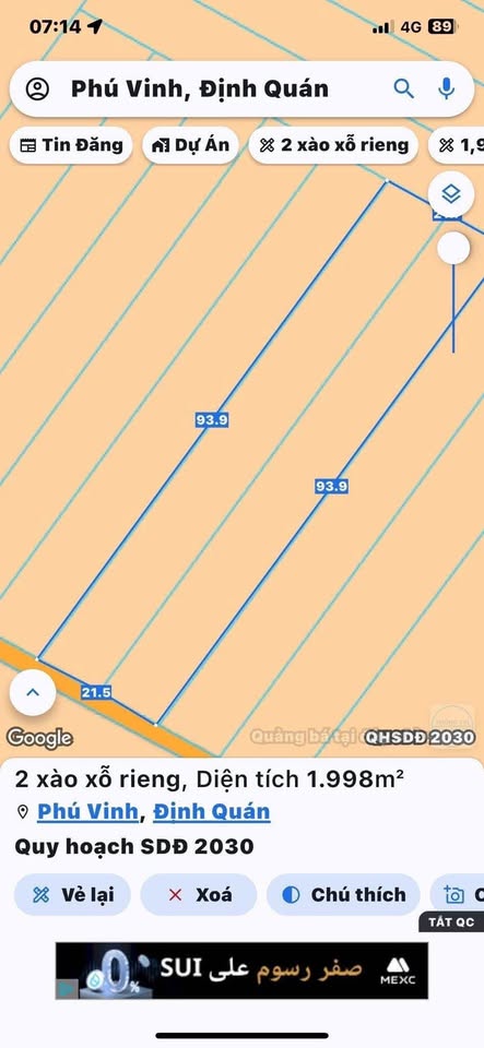 Đất 2 sào sổ riêng tại Định Quán, Đồng Nai, sẵn nhà cấp 4 rộng rãi