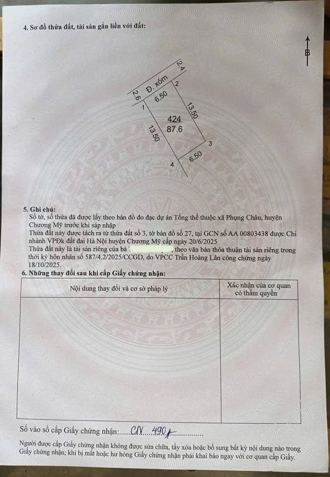 Đất Long Châu, Chương Mỹ, sổ thơm, đường xe tải, giá hời cho nhà đầu tư